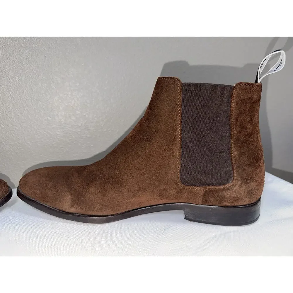 Paul Smith Gerald Size 42 US 9 Brown Suede Chelsea Boots Ankle Pull Tab